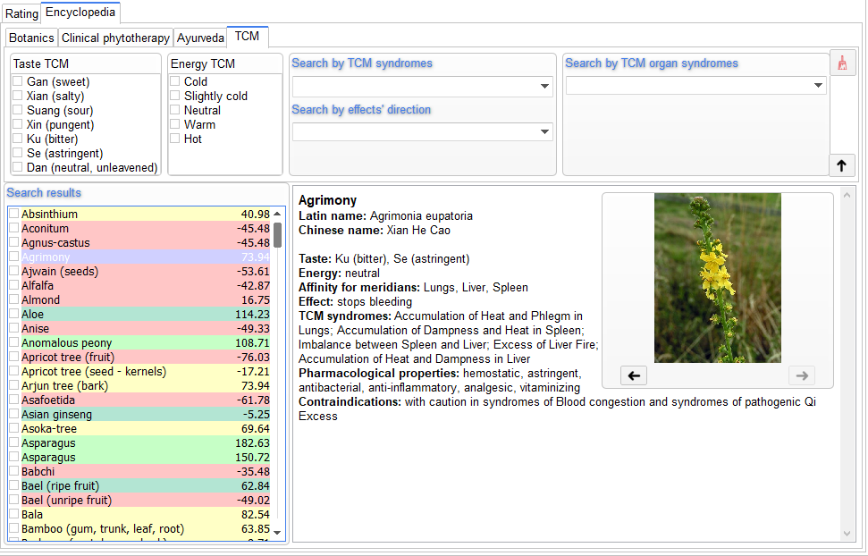 Herbal Encyclopedia TCM for VedaPulse