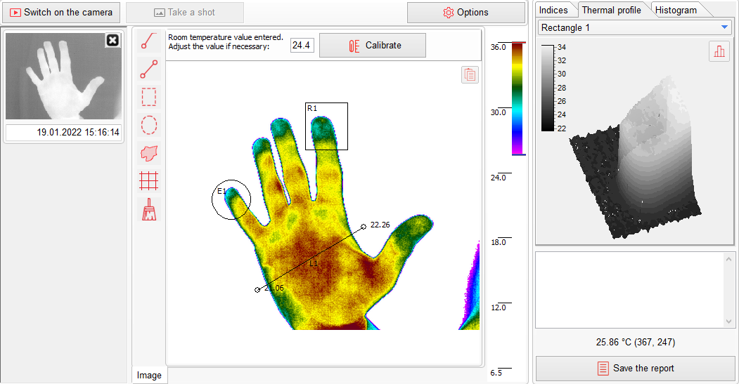 Thermography thermal profile Thermography thermal profile